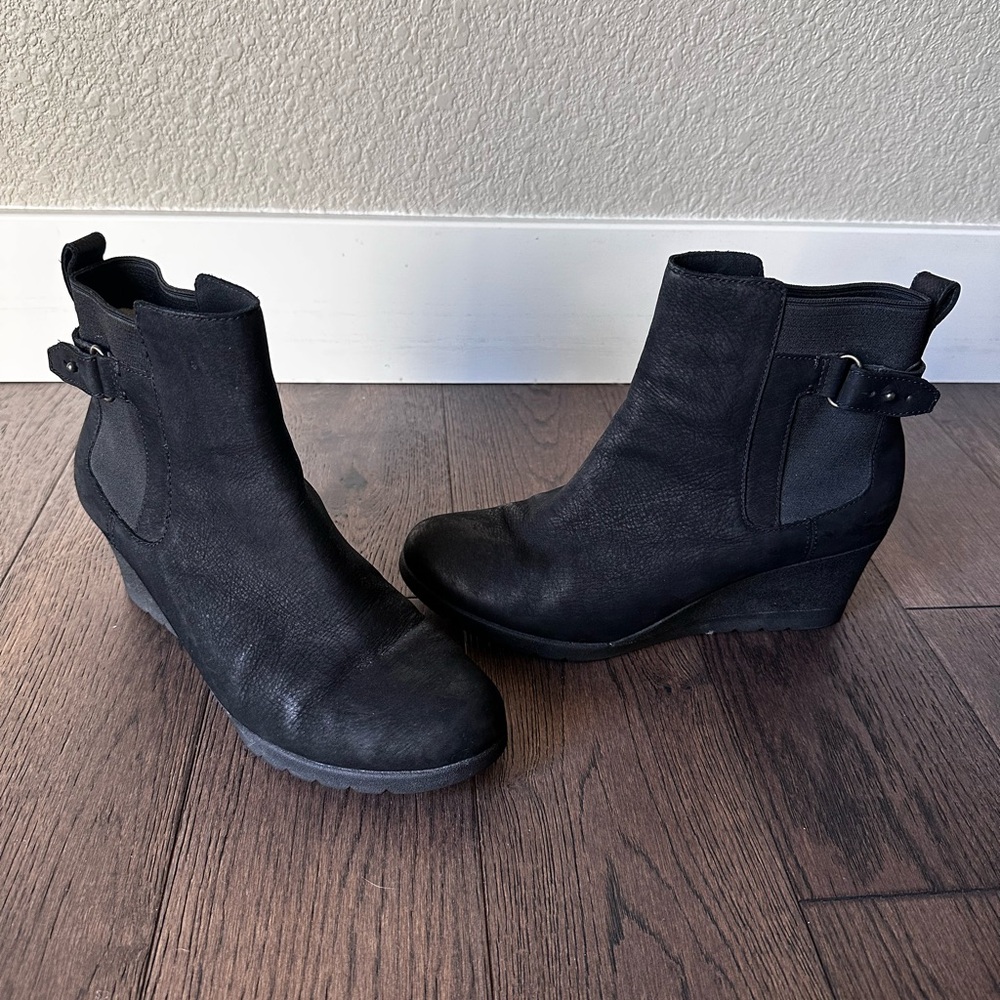 UGG Black Wedge Ankle Booties